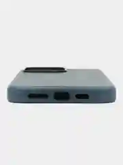 Синий чехол MagSafe для iPhone 15, Pro Max Plus кожаный BROSCORP из натуральной кожи микрофиброй