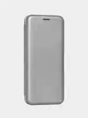 Серебряный чехол книжка на Huawei Y7 2019, Хуавей У7 2019
