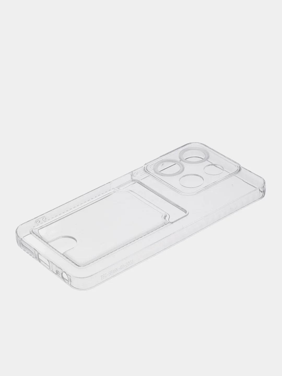 Прозрачный чехол для Tecno Spark Go 2023, Pop 7, 7 Pro, Smart 7, прозрачный, с карманом для карты