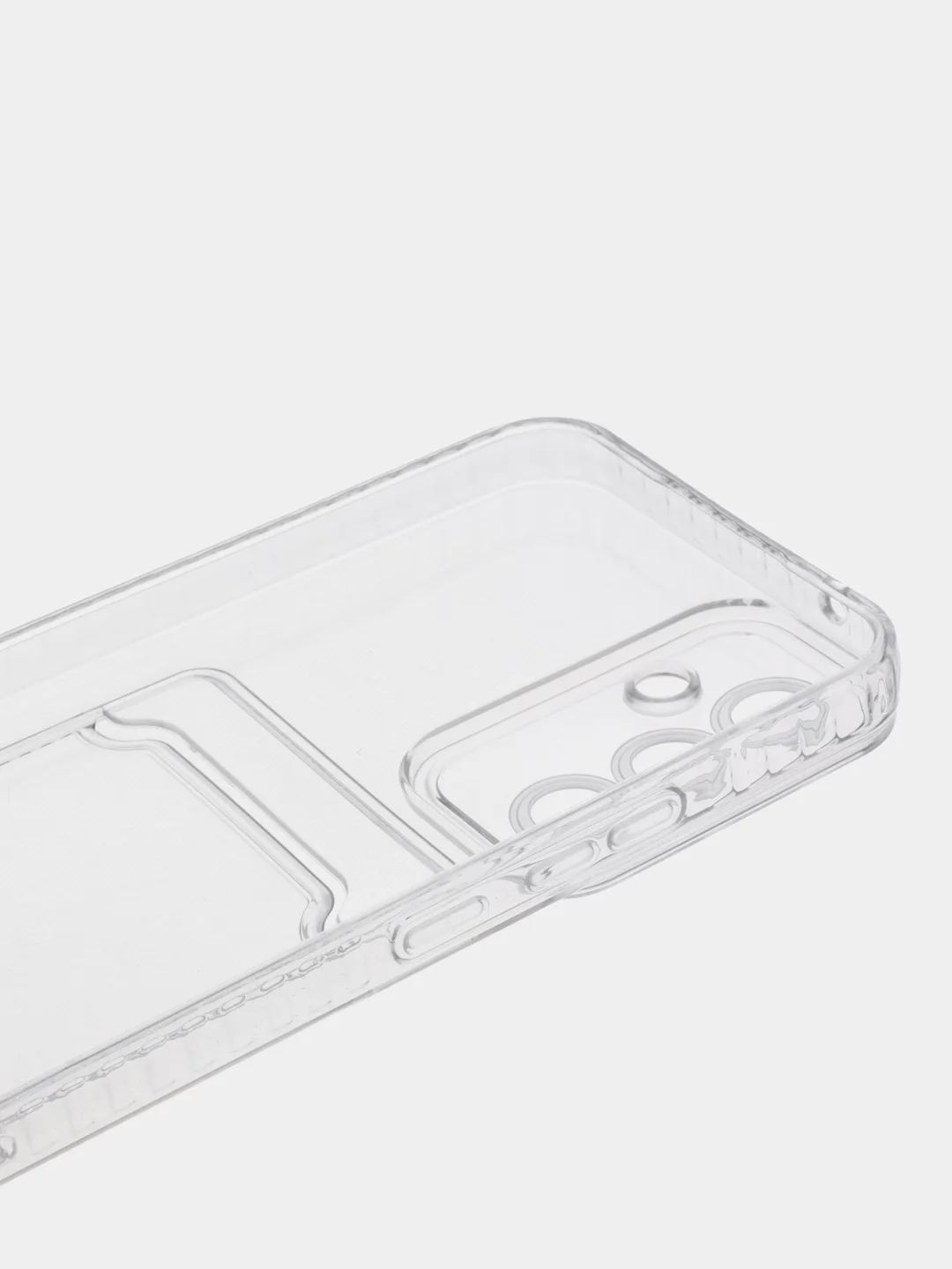 Лавандовый чехол для Samsung Galaxy A54 / Самсунг Галакси А54, прозрачный, с карманом для карты