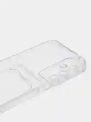 Лавандовый чехол для Samsung Galaxy A54 / Самсунг Галакси А54, прозрачный, с карманом для карты