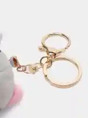 Серый брелок для рюкзака, сумки, ключей "Кот-батон", мягкий