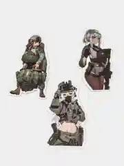 Стикеры "Аниме военные девушки, Девушки солдаты", 50 штук