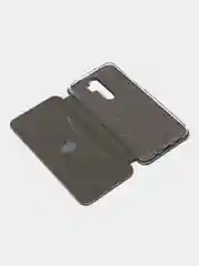 Серебряный чехол книжка на Xiaomi Redmi Note 8 Pro (Сяоми Редми Нот 8 Про)