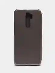 Серебряный чехол книжка на Xiaomi Redmi Note 8 Pro (Сяоми Редми Нот 8 Про)