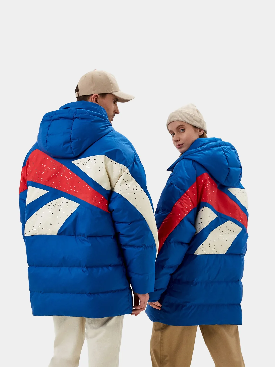 Синий куртка мужская REEBOK HG8933 VECTOR LONG DOWN JACKET