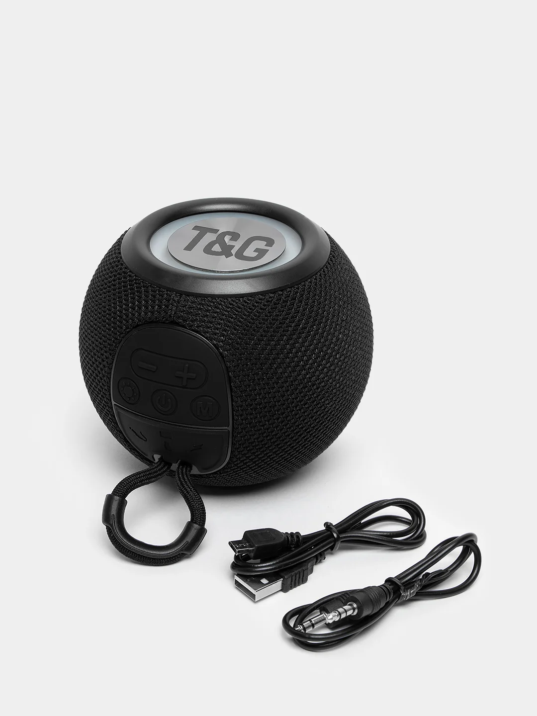 Черный портативная Bluetooth-колонка TG 337, светомузыка, беспроводная