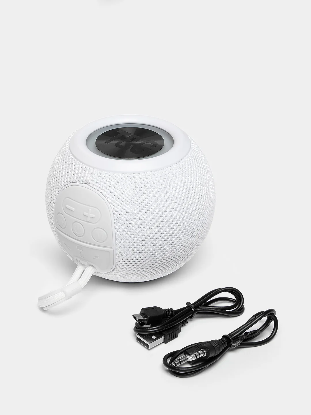 Белый портативная Bluetooth-колонка TG 337, светомузыка, беспроводная