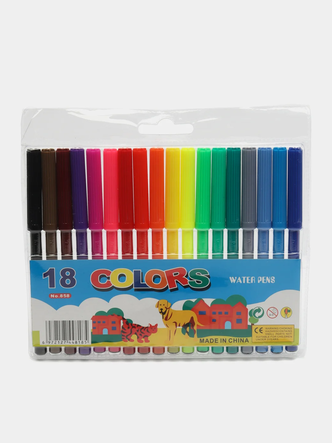 Оранжевый фломастеры цветные, 6, 12, 18, 24 цвета