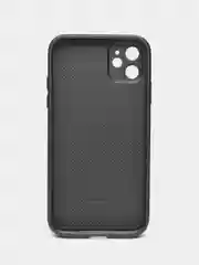 Хром чехол силиконовый для iPhone 11, со стеклянной панелью, с защитой для камеры