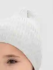 Серый меланж шапка детская, подростковая, для девочек, вязанная, демисезонная, на весну