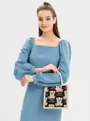 Черный сумка женская холщовая, тканевая
