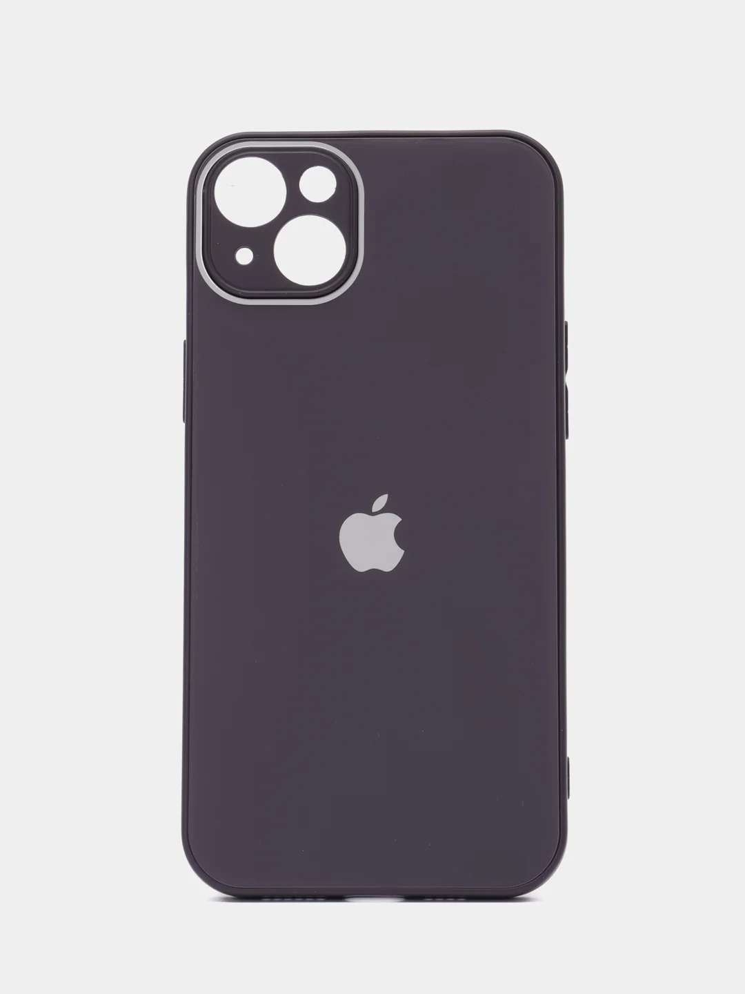 Индиго чехол силиконовый для iPhone 7 / 8 / 11 / 12 / 13 / 14 / Plus / Pro Max, со стеклянной панелью