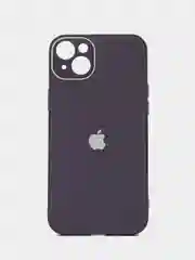 Индиго чехол силиконовый для iPhone 7 / 8 / 11 / 12 / 13 / 14 / Plus / Pro Max, со стеклянной панелью
