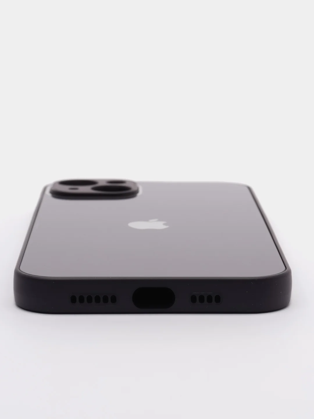 Индиго чехол силиконовый для iPhone 7 / 8 / 11 / 12 / 13 / 14 / Plus / Pro Max, со стеклянной панелью