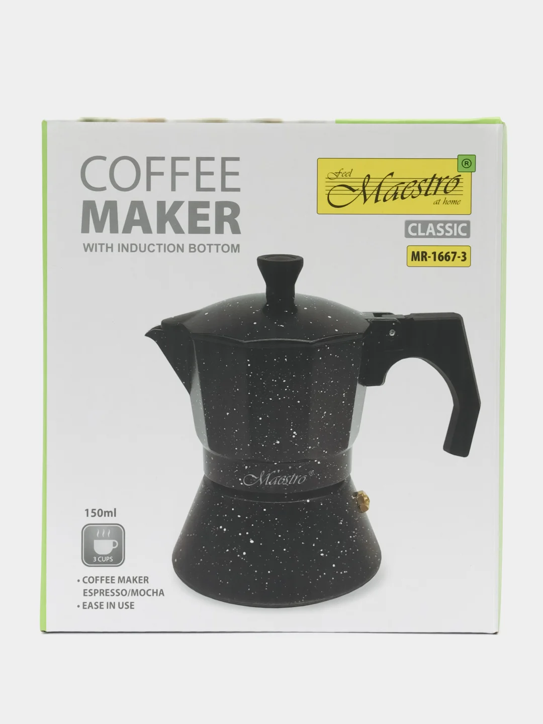 Кофеварка Maestro MR-1667-3 "Espresso Moka", 150 мл