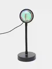 Черный лампа "Закат", металлическая с пультом, RGB, 16 цветов, подключение Bluetooth к телефону
