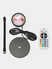 Черный лампа "Закат", металлическая с пультом, RGB, 16 цветов, подключение Bluetooth к телефону