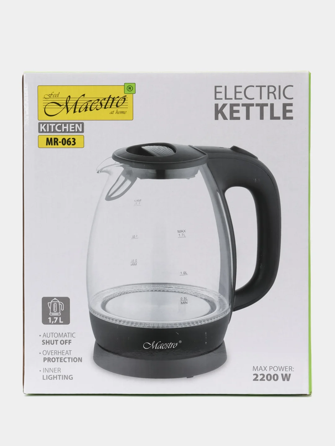 Чайник электрический Maestro MR-063-BLACK, 1.7 л