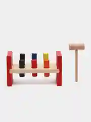 Красный сортер стучалка, игрушка стучалка, развивающая деревянная игрушка