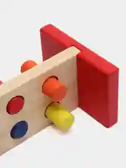 Красный сортер стучалка, игрушка стучалка, развивающая деревянная игрушка