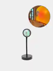 Черный лампа "Закат", металлическая с пультом, RGB, 16 цветов, подключение Bluetooth к телефону