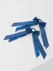 Темно-синий банты школьные, на резинках, 2 штуки, 2 цвета