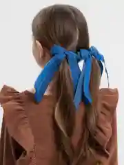 Темно-синий банты школьные, на резинках, 2 штуки, 2 цвета