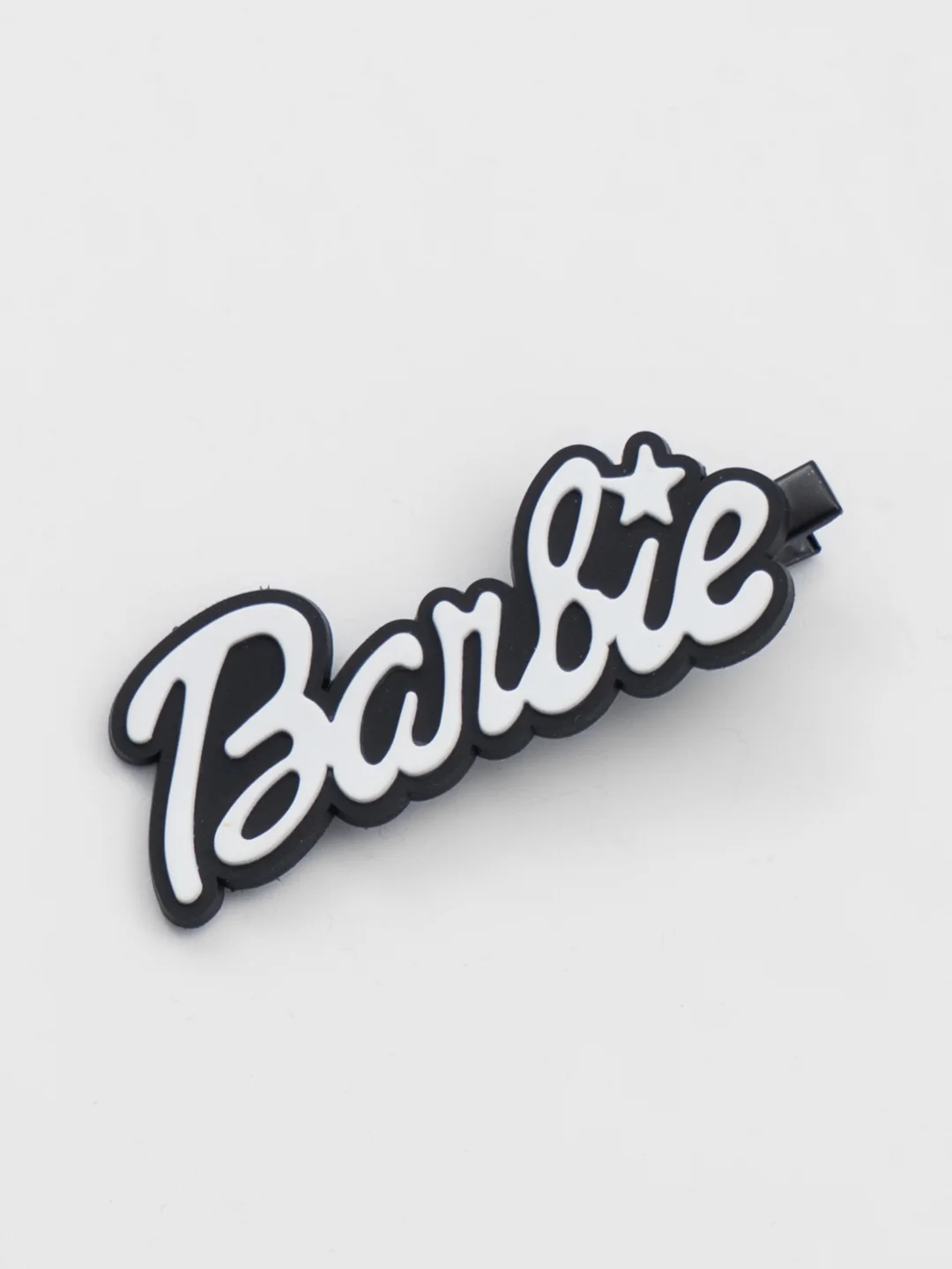 Черный заколка для волос Barbie, розовая, черная с надписью Барби, зажим для укладки