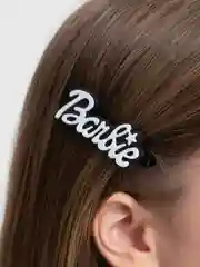 Черный заколка для волос Barbie, розовая, черная с надписью Барби, зажим для укладки