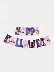 Розовый гирлянда на ленте  на Хэллоуин "Happy Halloween"
