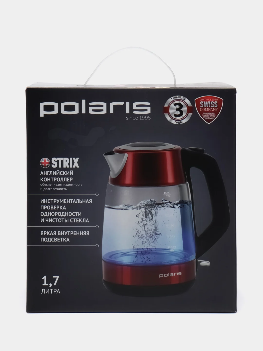 Чайник Polaris PWK 1760CGL, красный