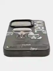 Черный чехол для iPhone 11, 13, 14, 15, Pro, Max, чехол на айфон силиконовый с принтом KAWS, Karl