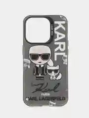 Черный чехол для iPhone 11, 13, 14, 15, Pro, Max, чехол на айфон силиконовый с принтом KAWS, Karl