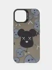 Синий чехол для iPhone 11, 13, 14, 15, Pro, Max, чехол на айфон силиконовый с принтом KAWS, Karl