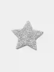 Серебряный звёздочки декоративные, из фоамирана