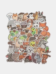 Стикеры-наклейки котята/капибара, 50 штук/стикерпак/на телефон, для детей и творчества