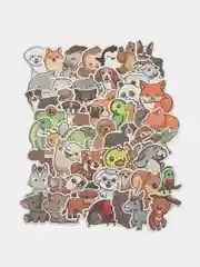 Стикеры-наклейки котята/капибара, 50 штук/стикерпак/на телефон, для детей и творчества