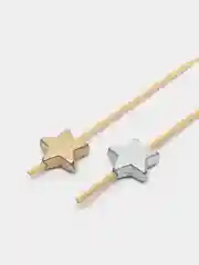 Шпажки из бамбука для канапе "Звезда", золото/серебро, 7 см, 25 шт в упаковке