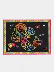 Угольный раскраска-царапка большая, 19*26 см