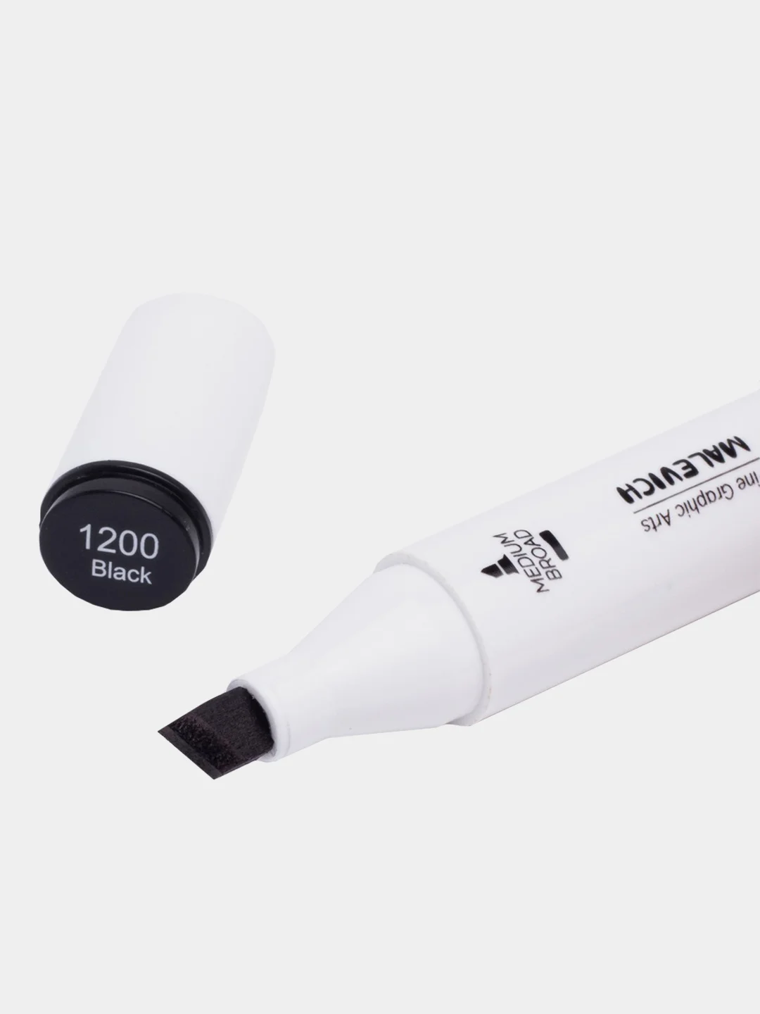 Маркер спиртовой Малевичъ GrafArt Brush, 1200 Черный, 1 шт
