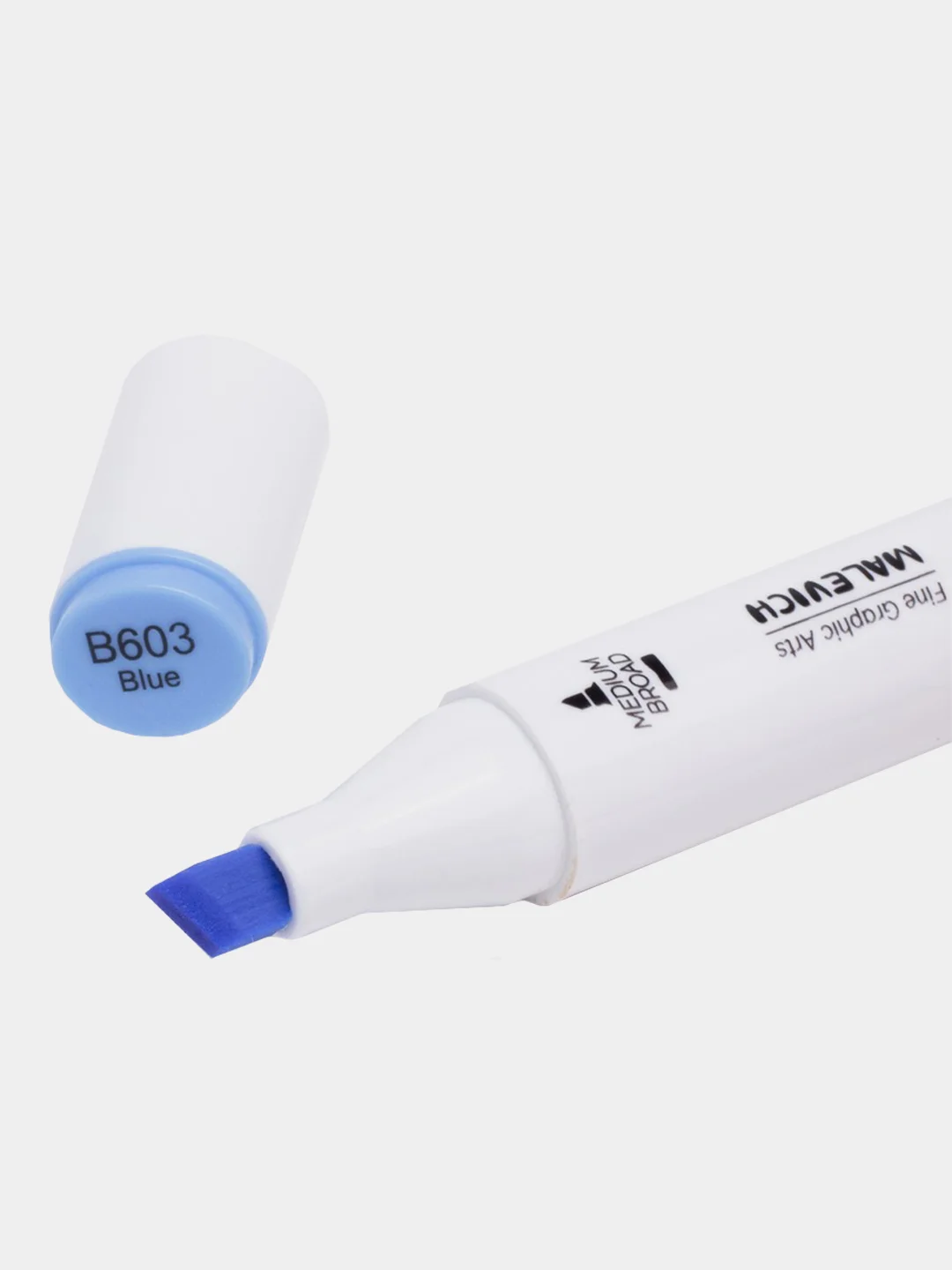 Маркер спиртовой Малевичъ GrafArt Brush, Оттенки синего, 1 шт