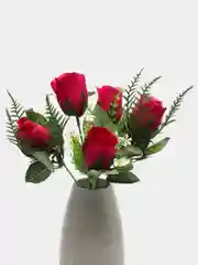 Вишнёвый букет искусственных роз, 5 бутонов, 30 см
