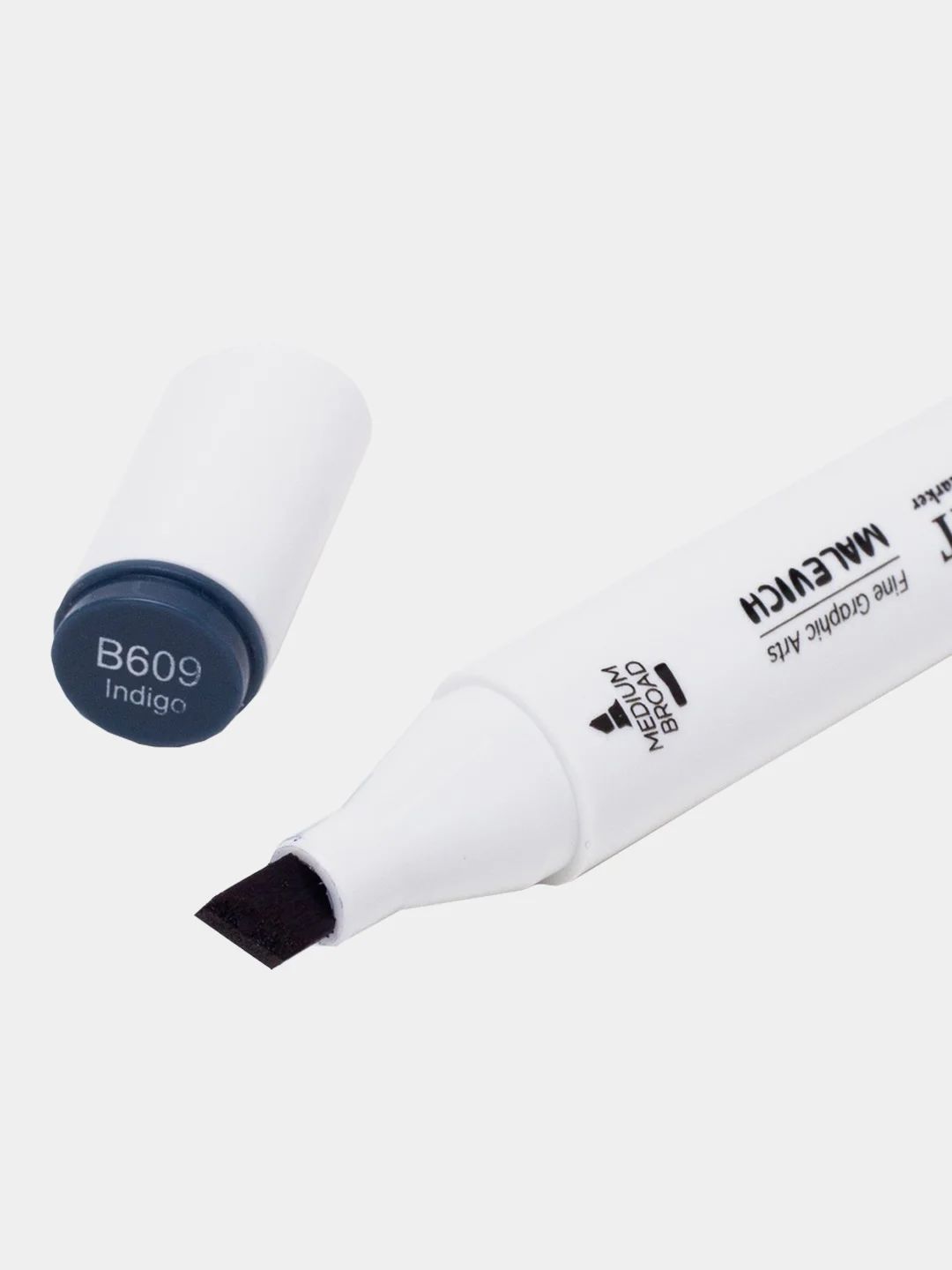Маркер спиртовой Малевичъ GrafArt Brush, Оттенки синего, 1 шт