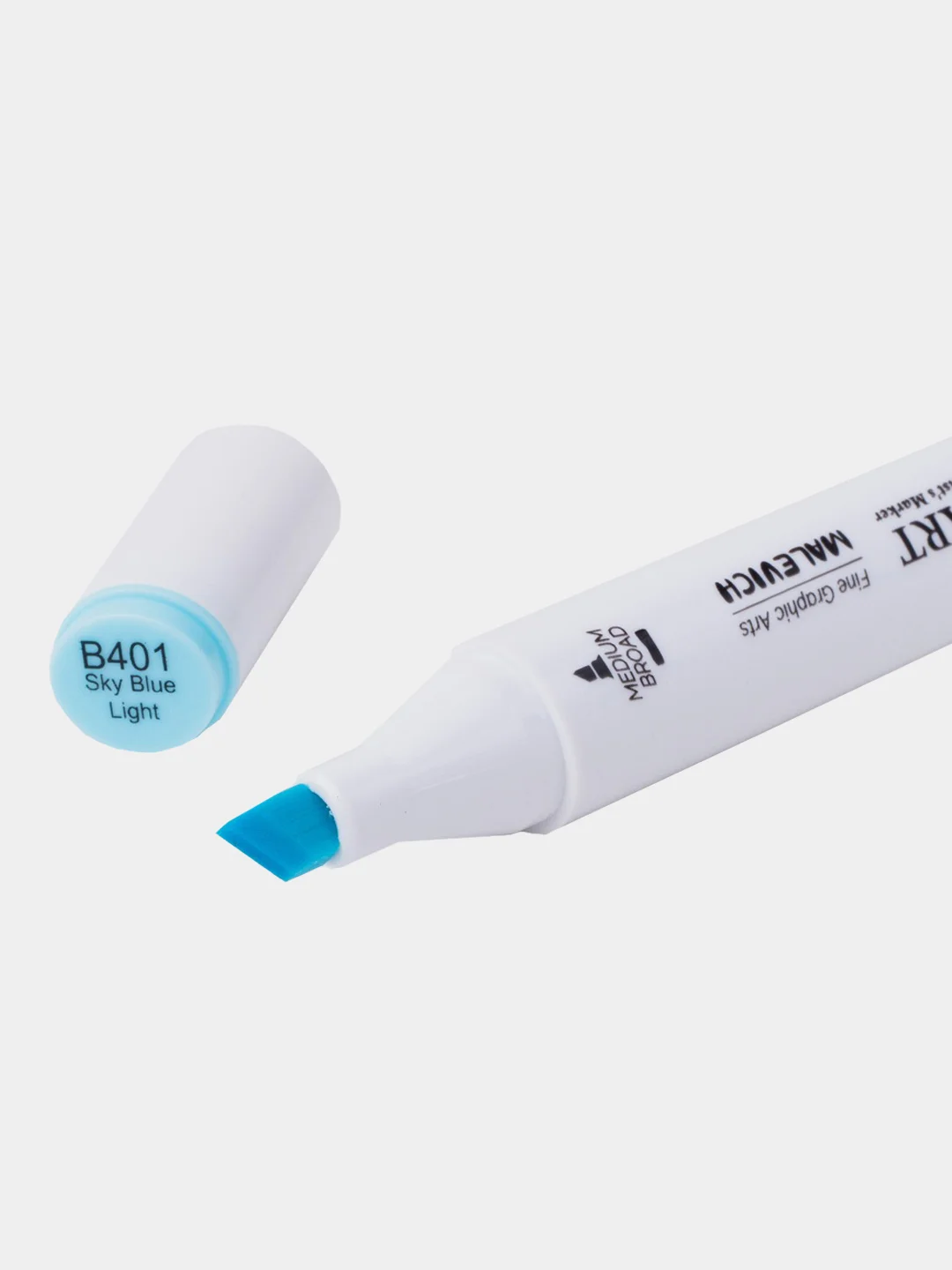 Маркер спиртовой Малевичъ GrafArt Brush, Оттенки синего, 1 шт