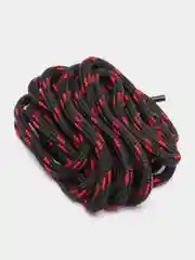 Шнурки круглые 120 см чёрный+красный