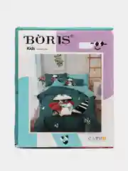 Зелёный хаки boris kids Детское постельное белье 1,5 сп, 50 х 70, хлопок 100%