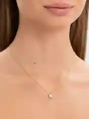 Золотой цепочка с подвеской, из искусственного камня