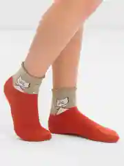 Коралловый детские носки с принтом