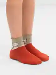 Коралловый детские носки с принтом